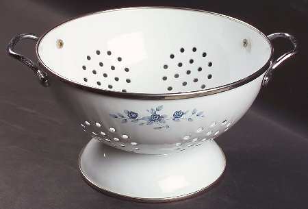 Poetry Glossy Metal Colander