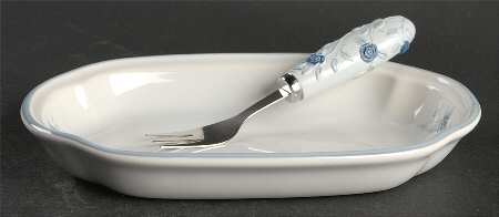 Poetry Glossy Hors d'Oeuvre Set (Tray and Fork)