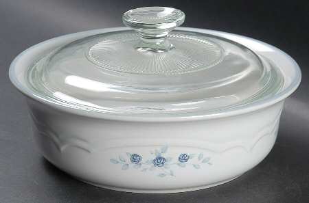 Poetry Glossy 1 Qt Round Covered Casserole