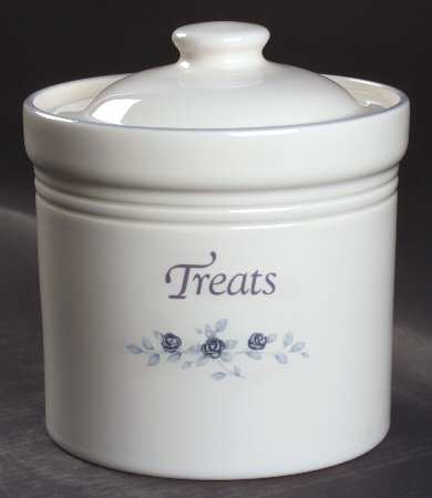 Poetry Glossy Treat Jar & Lid