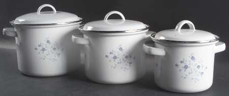 Poetry Glossy 6 Pc Metal Stockpot Set (1.5, 2.5 & 3.5 Quarts)
