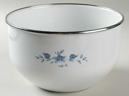 Poetry Glossy 7" Metal Bowl & Plastic Lid