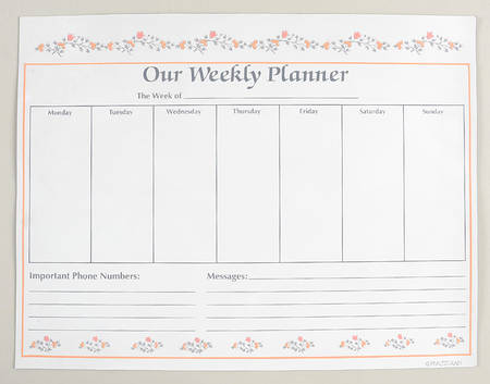 Remembrance Weekly Planner Magnet