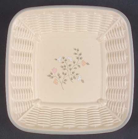 Remembrance Open Candy Dish with Wicker Trim
