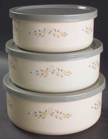 Remembrance (3 Piece) Metal Bowl W/Plastic Lids (5", 6", 7")