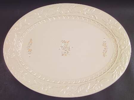 Remembrance 18" Embossed Oval Serving Platter