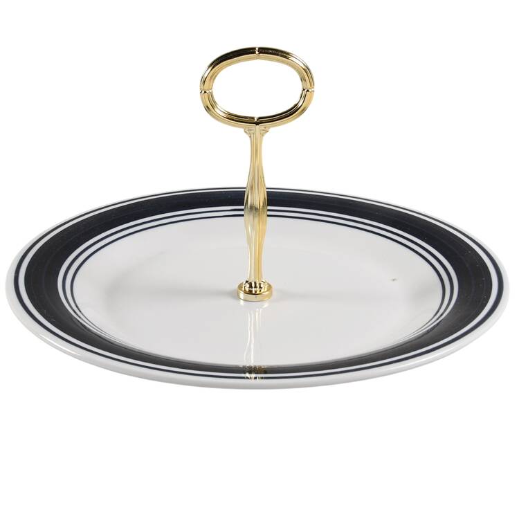 Riverstone Round Serving Plate with Center Handle (Dp) Hc