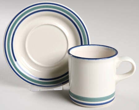 Riverview Flat Cup & Saucer Set