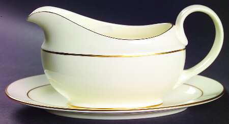 Royale Cream Gravy Boat & Underplate (Relish/Butter)