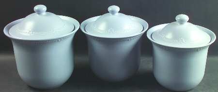 Sea Blue Pearls (3 Piece) Canister Set (Box Set)