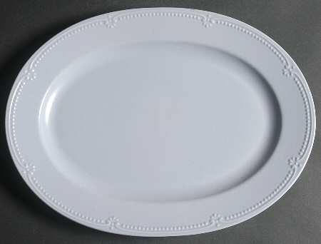 Sea Blue Pearls 14" Oval Serving Platter