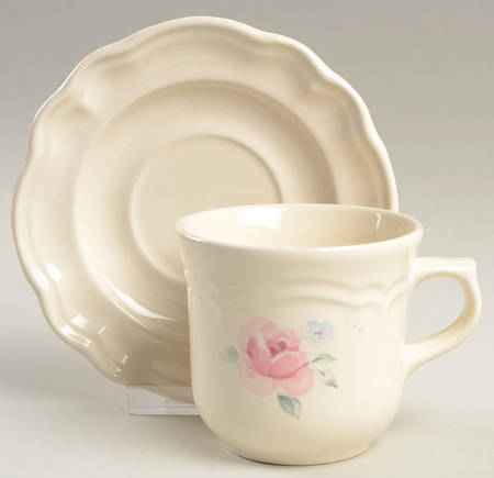 Secret Rose Flat Cup & Saucer Set