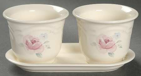 Secret Rose Herb Pots with Tray (2 Pots and 1 Tray)