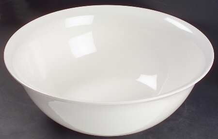 Simply White Circles 12" Large Salad Serving Bowl