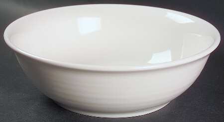 Simply White Circles 8" Round Vegetable Bowl