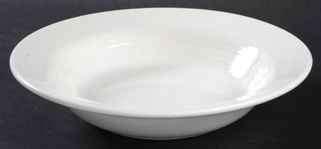Simply White Circles Rim Soup Bowl