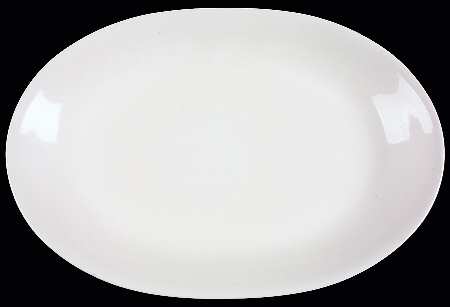 Simply White Shapes 15" Oval Serving Platter