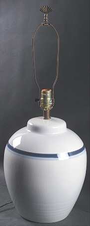 Sky Potter's Jar Lamp No Shade (Pfaltzgraff)