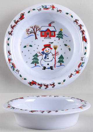 Snow Village Melmac/Melamine Child's Bowl