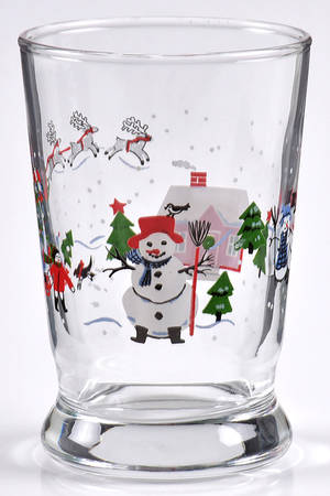Snow Village 6 Oz Glassware Juice