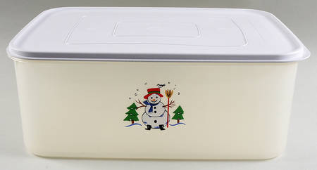 Snow Village 14" Plastic Rectangular Storage Box