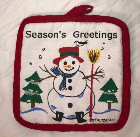Snow Village Cloth Potholder