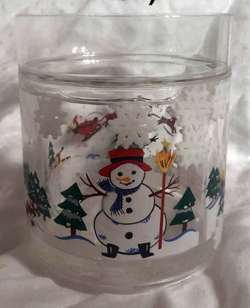 Snow Village Acrylic Double Old Fashioned