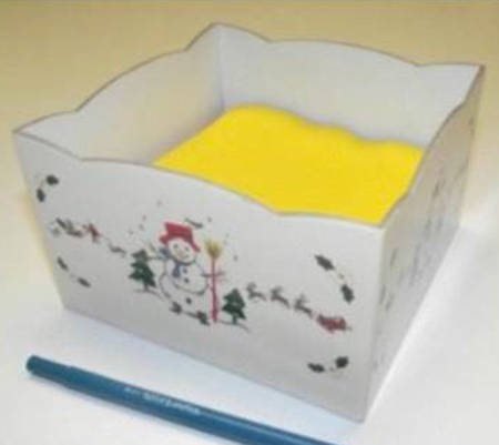 Snow Village Pack of Paper Beverage Napkins in Cardboard Holder