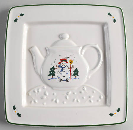 Snow Village Embossed Square Trivet