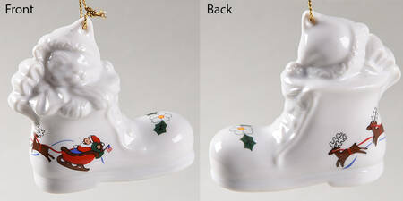 Snow Village Cat Ornament