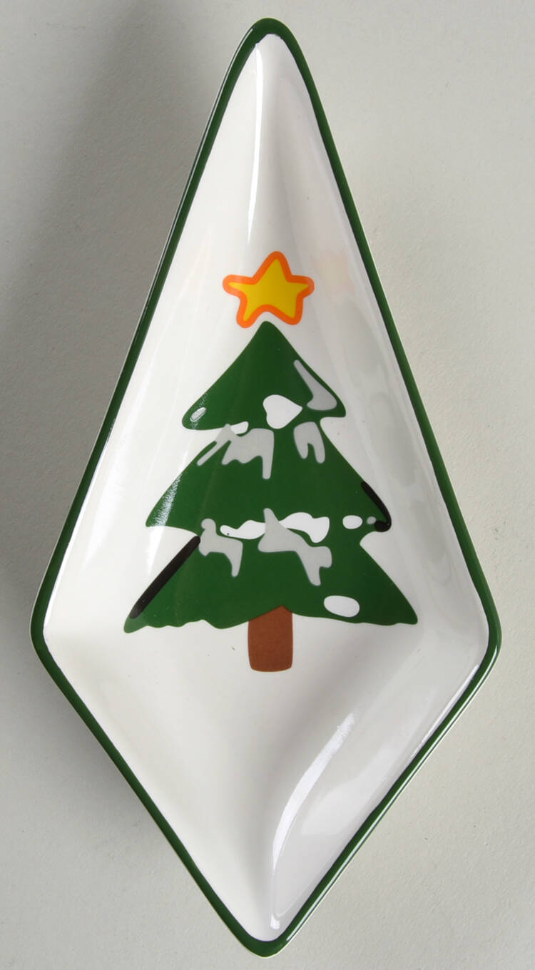 Snow Village Individual Section Star Shaped Dish