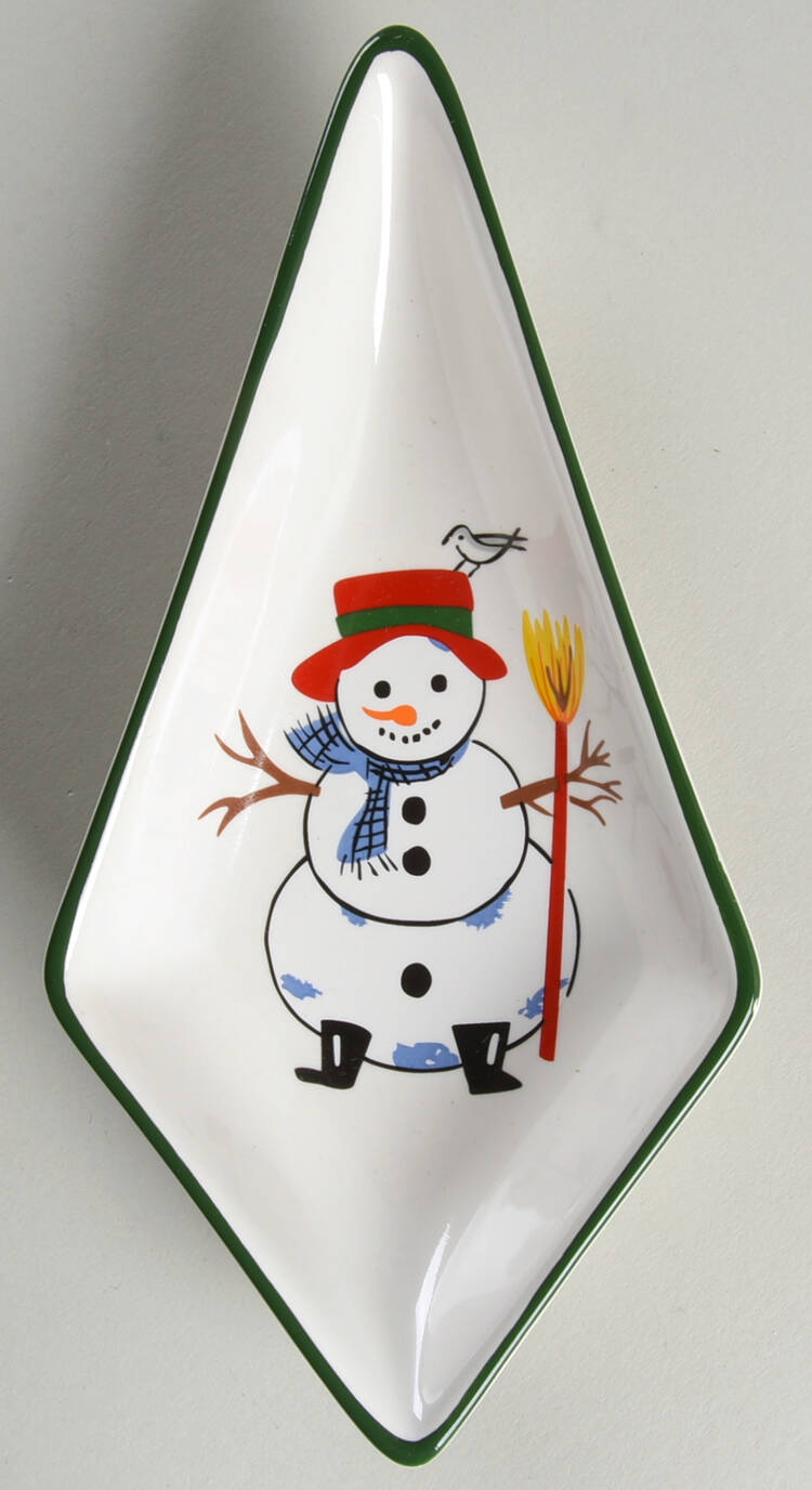 Snow Village Individual Section Star Shaped Dish