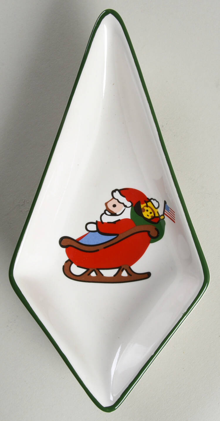 Snow Village Individual Section Star Shaped Dish