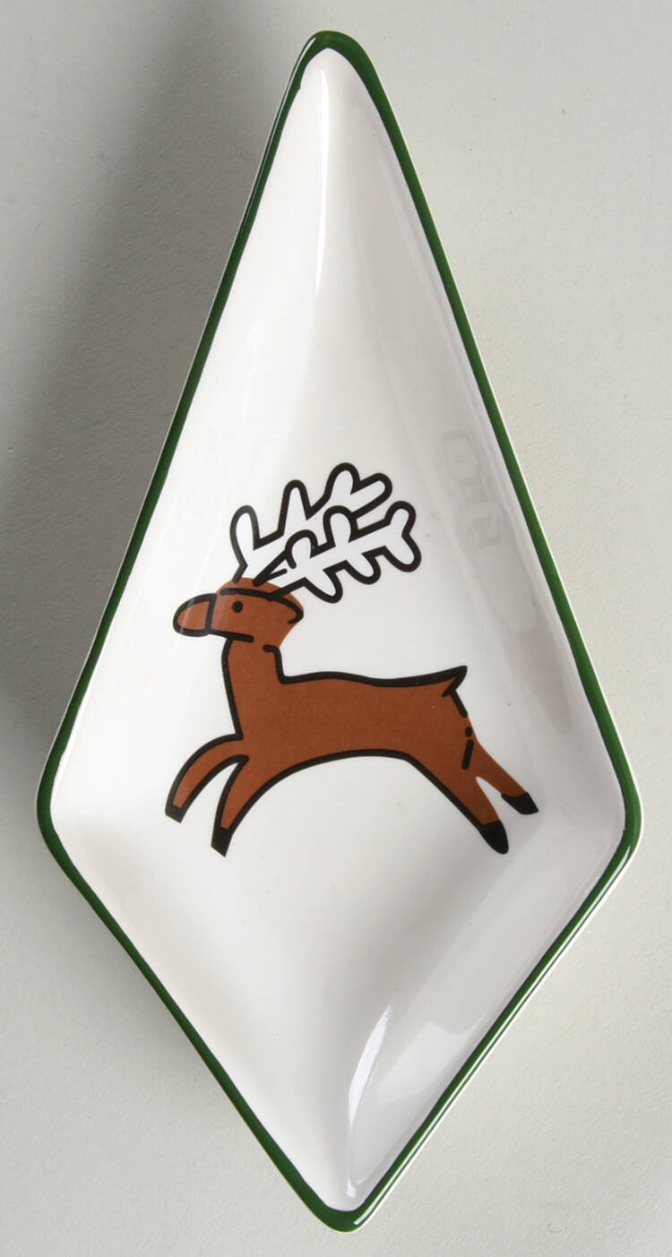 Snow Village Individual Section Star Shaped Dish