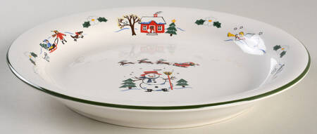 Snow Village 9" Pie Baking Plate