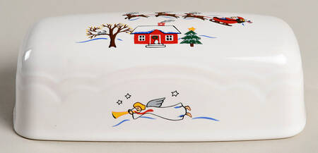 Snow Village Lid for 1/4 Lb Butter