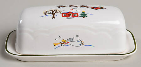 Snow Village 1/4 Lb Covered Butter