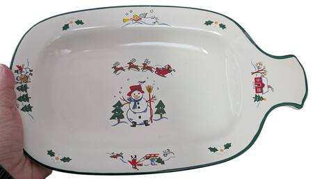 Snow Village Party Plate