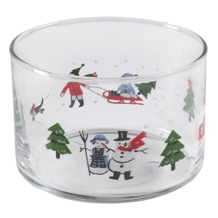 Snow Village Small Glassware Storage Jar No Lid