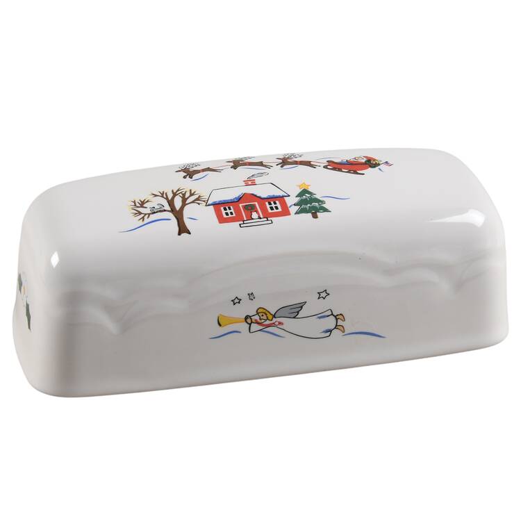 Snow Village Lid for 1/4 Lb Butter