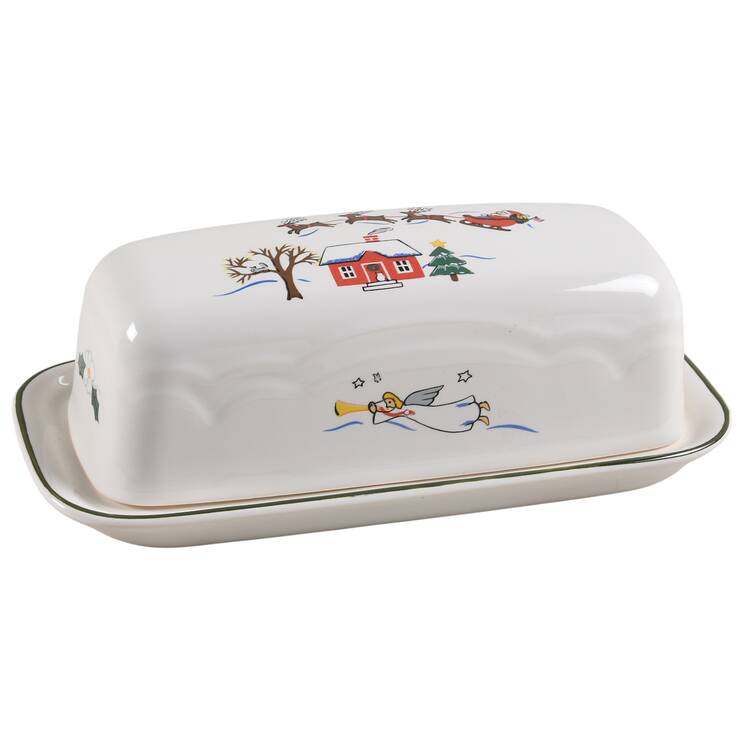 Snow Village 1/4 Lb Covered Butter