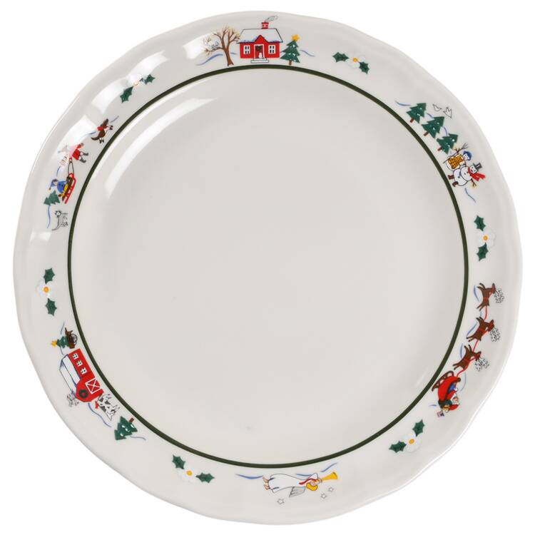 Snow Village Dinner Plate
