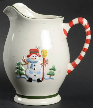 Snow Village 128 Oz Pitcher
