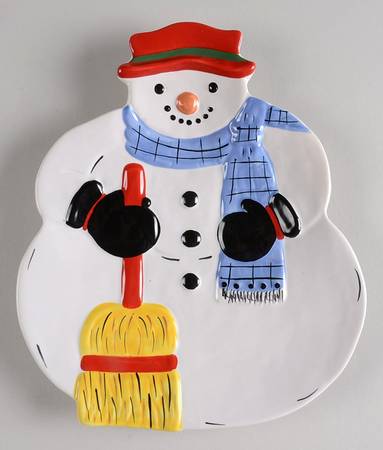 Snow Village Cheese Tray