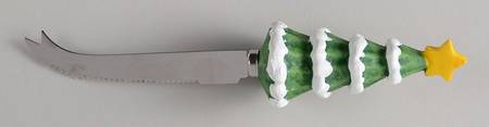 Snow Village Cheese Knife with Stainless Blade