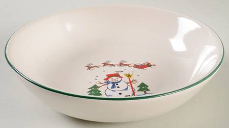 Snow Village Individual Salad Bowl