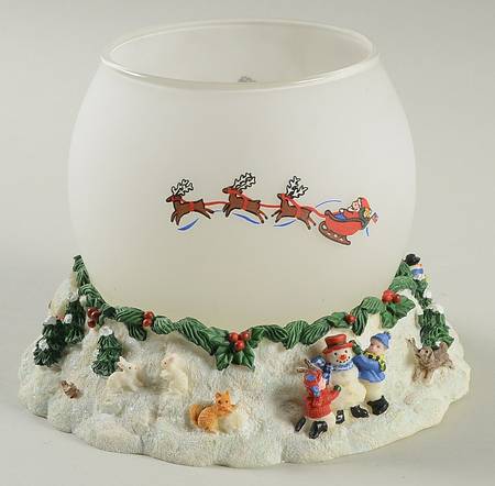 Snow Village Sculptured Frosted Candle Lite