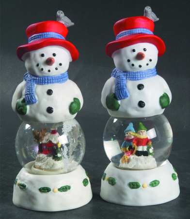 Snow Village Snow Globe Salt & Pepper Set