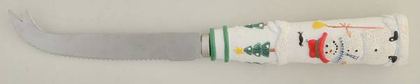 Snow Village Cheese Knife with Stainless Blade