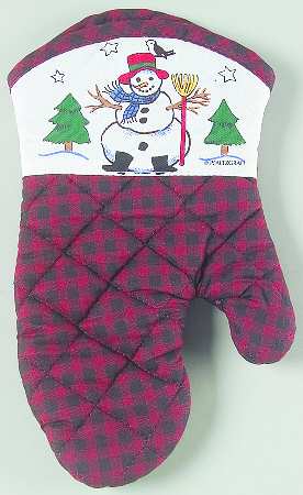 Snow Village Cloth Oven Mitt